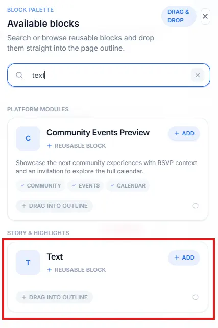 Text Block Search